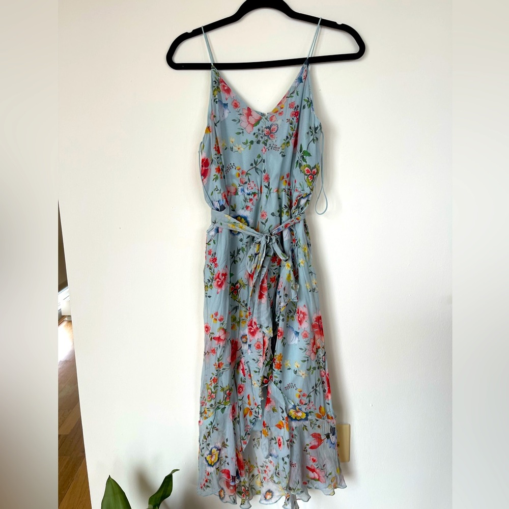 Alice + Olivia v-neck front split dress (8)